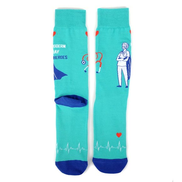 Health Care Heroes Modern Heroes Novelty Socks L/X - Picture 4 of 9